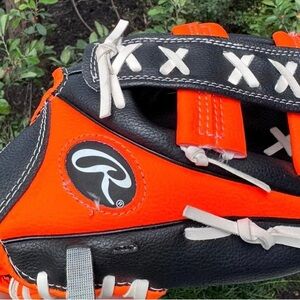 Rawlings Black and Orange Baseball Glove